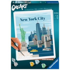 CreArt pictura pe numere pentru adulti New York plin de culoare